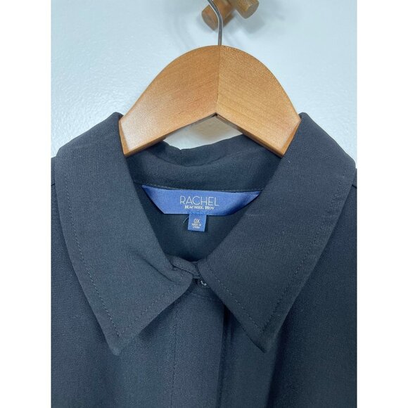 RACHEL ROY Najila Split Back Blouse In Black  (Plus Size) - Picture 6 of 9